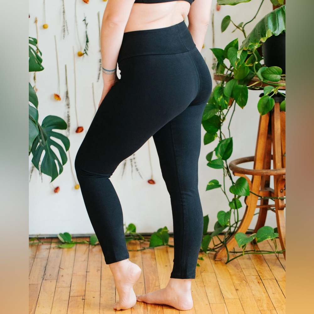 Thunderpants High Rise Ankle Leggings Plain Black - Picture 2 of 5